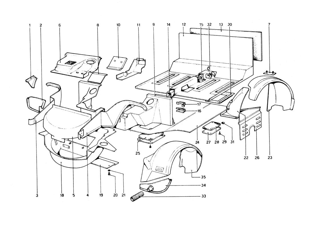 BODY SHELL - INNER ELEMENTS LOWER